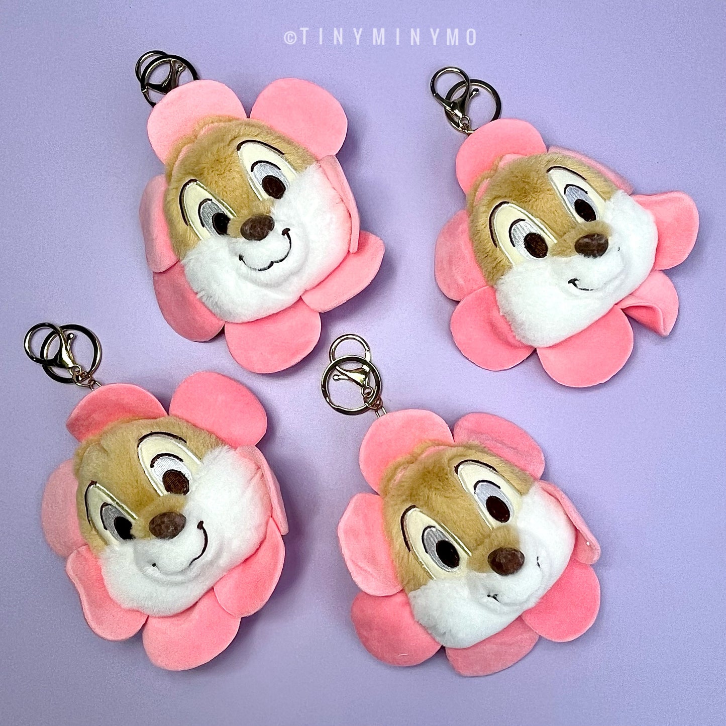 The Flower Squirrel Plush Keychain - Tinyminymo
