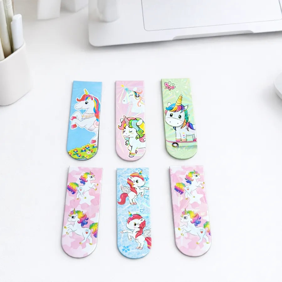 Six Different Designs of Unicorn Bookmarks - Tinyminymo