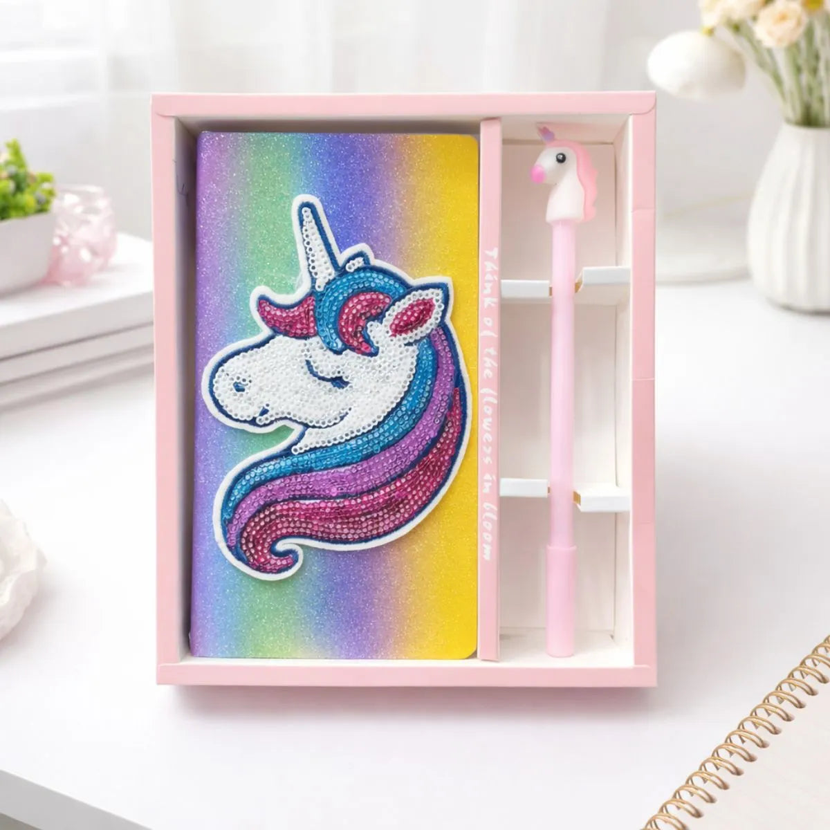 Multicolor Unicorn Diary Gift Set - Tinyminymo