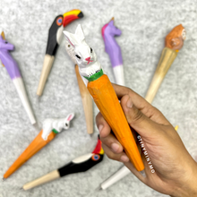 Load image into Gallery viewer, Wooden Pen with Bunny Design - Tinyminymo