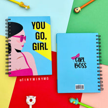 Load image into Gallery viewer, You Go Girl Spiral Notebook - Tinyminymo