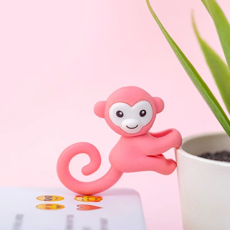 Adorable Monkey Eraser and Pencil Topper