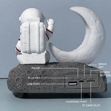 Load image into Gallery viewer, Astronaut Wireless Speaker with LED Luminous Moon - Tinyminymo