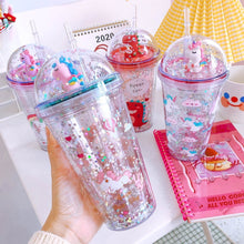 Load image into Gallery viewer, Glitter Unicorn Sipper - TinyMinyMo