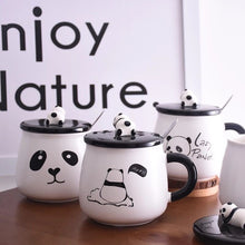 Load image into Gallery viewer, Panda Coffee Mug with Spoon