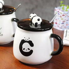 Load image into Gallery viewer, Panda Coffee Mug with Spoon