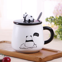 Load image into Gallery viewer, Panda Coffee Mug with Spoon