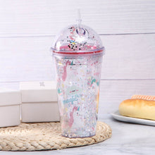Load image into Gallery viewer, Glitter Unicorn Sipper - Tinyminymo