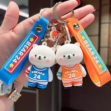 Load image into Gallery viewer, Basket Ball Player - Polar Bear 3D Keychain - Tinyminymo