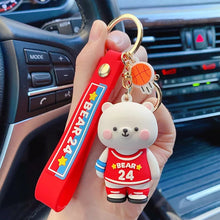 Load image into Gallery viewer, Basket Ball Player - Polar Bear 3D Keychain - Tinyminymo