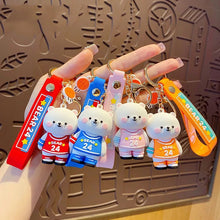 Load image into Gallery viewer, Basket Ball Player - Polar Bear 3D Keychain - Tinyminymo