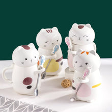 Load image into Gallery viewer, Cute Japanese Kitty 3D Ceramic Mug - Tinyminymo