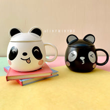 Load image into Gallery viewer, Cute Bear Mug with Lid and Spoon - Tinyminymo