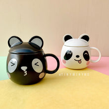 Load image into Gallery viewer, Cute Bear Mug with Lid and Spoon - Tinyminymo