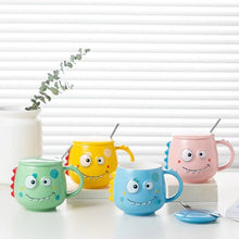 Load image into Gallery viewer, Dino Mug with Lid and Spoon - Tinyminymo