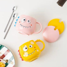 Load image into Gallery viewer, Dino Mug with Lid and Spoon - Tinyminymo