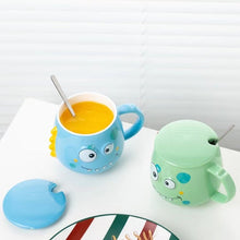 Load image into Gallery viewer, Dino Mug with Lid and Spoon - Tinyminymo