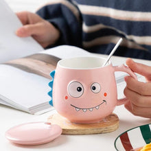 Load image into Gallery viewer, Dino Mug with Lid and Spoon - Tinyminymo