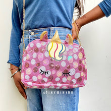 Load image into Gallery viewer, Glitter Unicorn Sequence Sling Bag - Tinyminymo