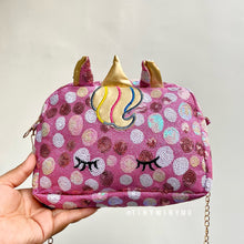 Load image into Gallery viewer, Glitter Unicorn Sequence Sling Bag - Tinyminymo