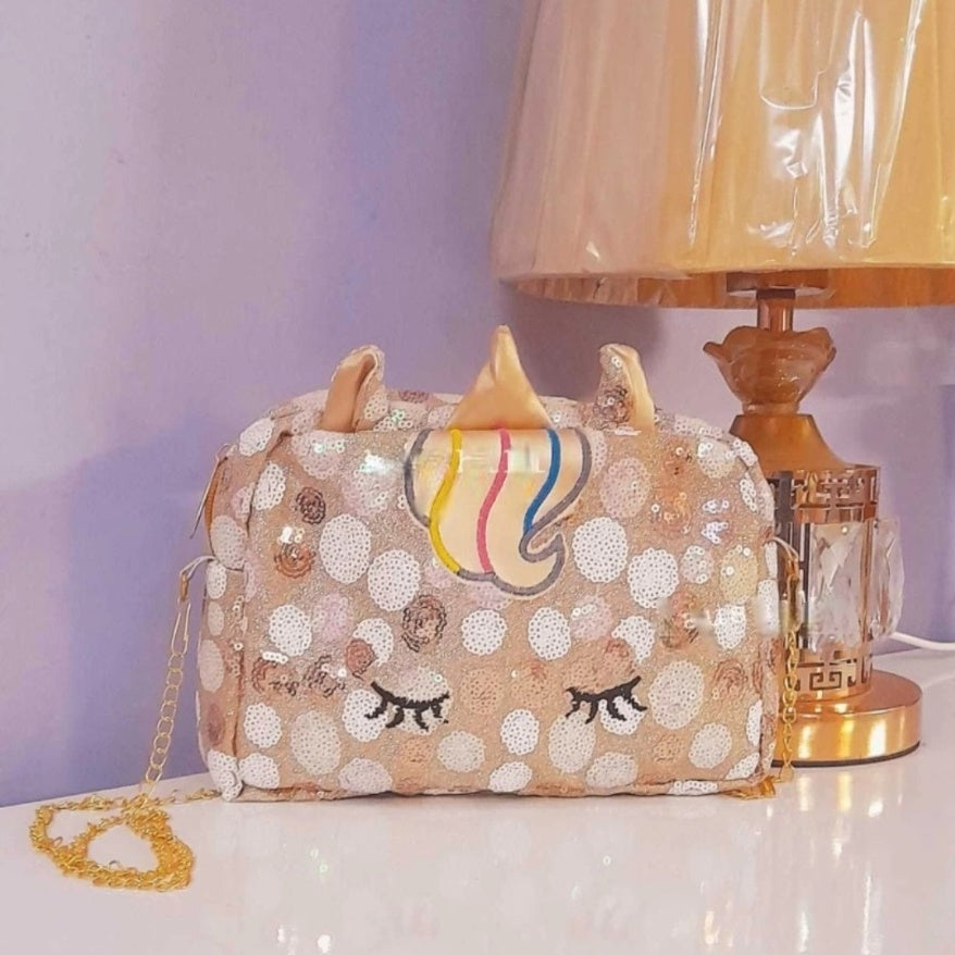 Glitter Unicorn Sequence Sling Bag - Tinyminymo