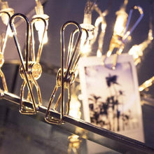 Load image into Gallery viewer, Metal Photo Clip String Lights - Gold