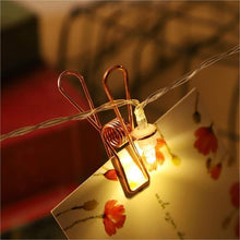 Load image into Gallery viewer, Metal Photo Clip String Lights - Rose Gold - Tinyminymo