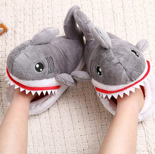 Load image into Gallery viewer, Plush Shark Slippers - TinyMinyMo