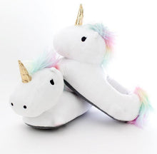 Load image into Gallery viewer, Plush Unicorn Slippers - TinyMinyMo