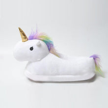 Load image into Gallery viewer, Plush Unicorn Slippers - TinyMinyMo