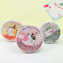 Load image into Gallery viewer, Kitty Glitter Pocket Mirror