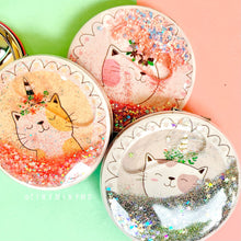 Load image into Gallery viewer, Kitty Glitter Pocket Mirror