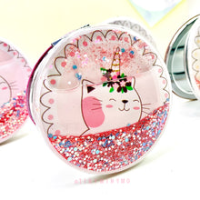 Load image into Gallery viewer, Kitty Glitter Pocket Mirror
