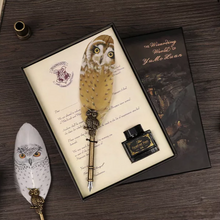 Load image into Gallery viewer, Hogwarts Feather Pen with Ink - Tinyminymo
