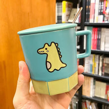 Load image into Gallery viewer, Little Dino Mug with Lid and Spoon - Tinyminymo