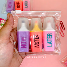 Load image into Gallery viewer, Now Notes Later Highlighters - Set of 3 - Tinyminymo