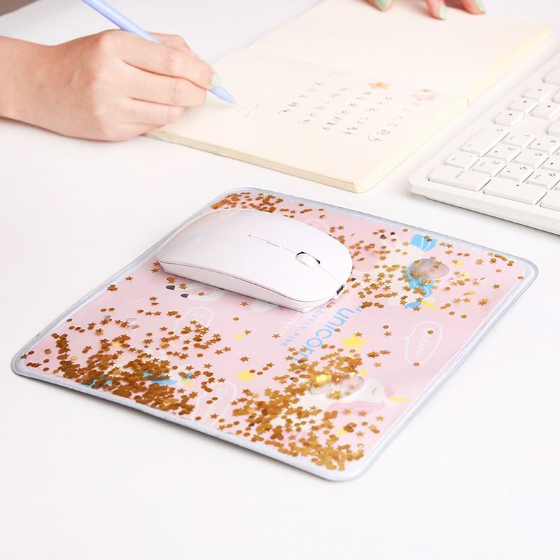 Glitter Gel Mouse Pads.