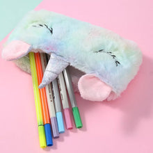 Load image into Gallery viewer, Plush Unicorn Pencil Pouch