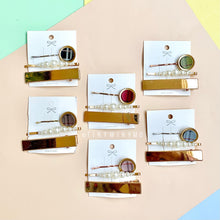 Load image into Gallery viewer, Plaid print Hair pin Set - Tinyminymo