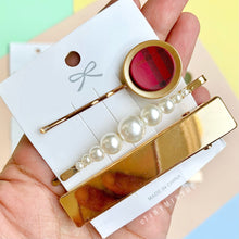 Load image into Gallery viewer, Plaid print Hair pin Set - Tinyminymo