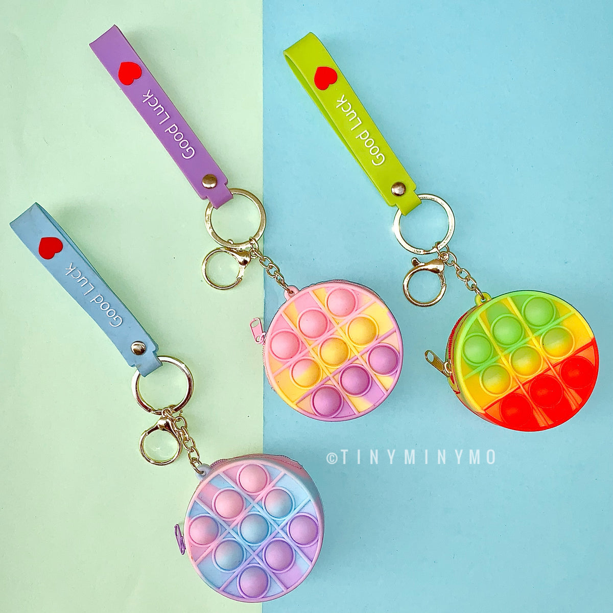 Pop It Coin Purse Keychain - Round - Tinyminymo
