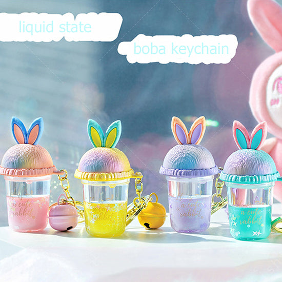 Rabbit Boba Keychain - Tinyminymo