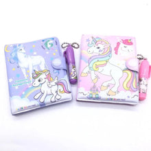 Load image into Gallery viewer, Mini Diary with Pen - Unicorn - TinyMinyMo