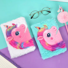 Load image into Gallery viewer, Unicorn Plush Diary
