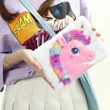Load image into Gallery viewer, Unicorn Plush Diary