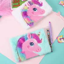 Load image into Gallery viewer, Unicorn Plush Diary