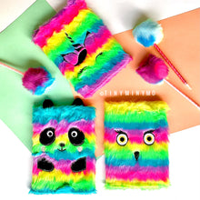 Load image into Gallery viewer, Multi-Color Plush Diary Set