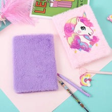 Load image into Gallery viewer, Magical Unicorn Plush Diary