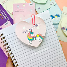 Load image into Gallery viewer, Unicorn Heart-Shaped Sticky Notes