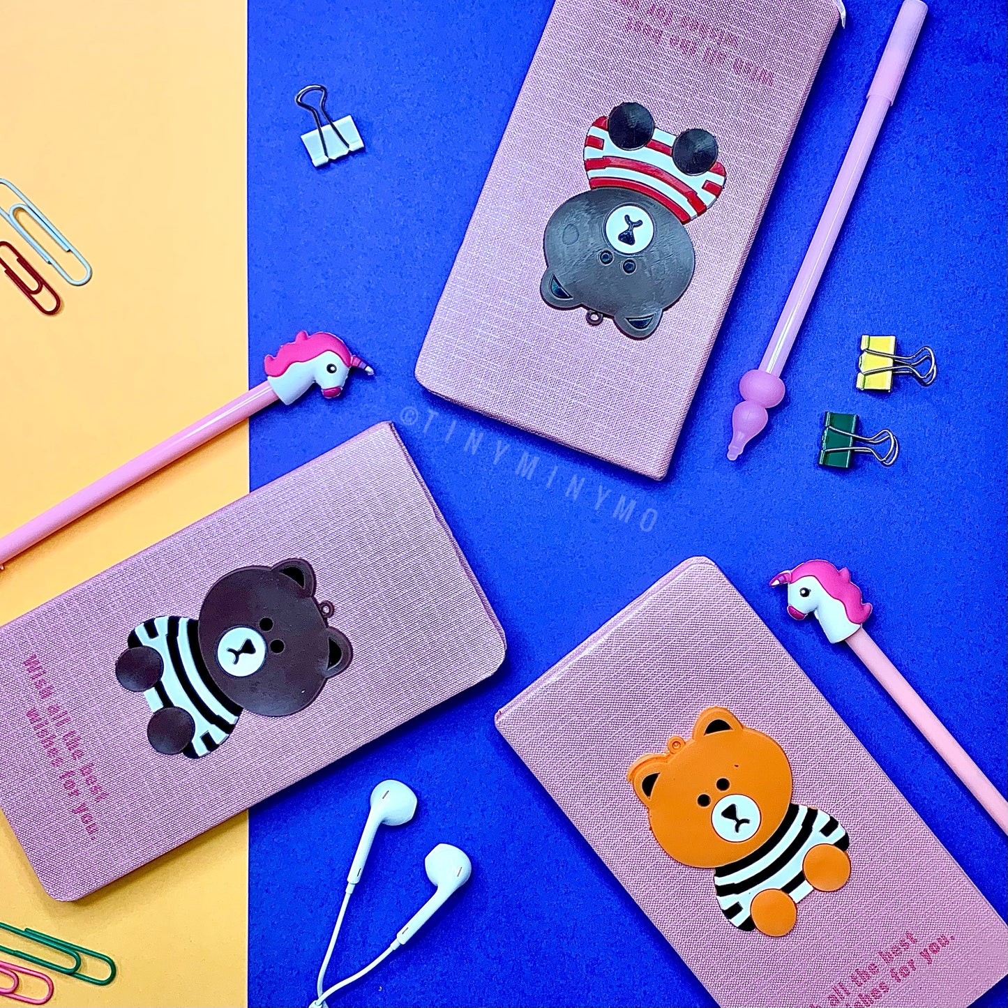 Teddy Doodle Notebook with Pen